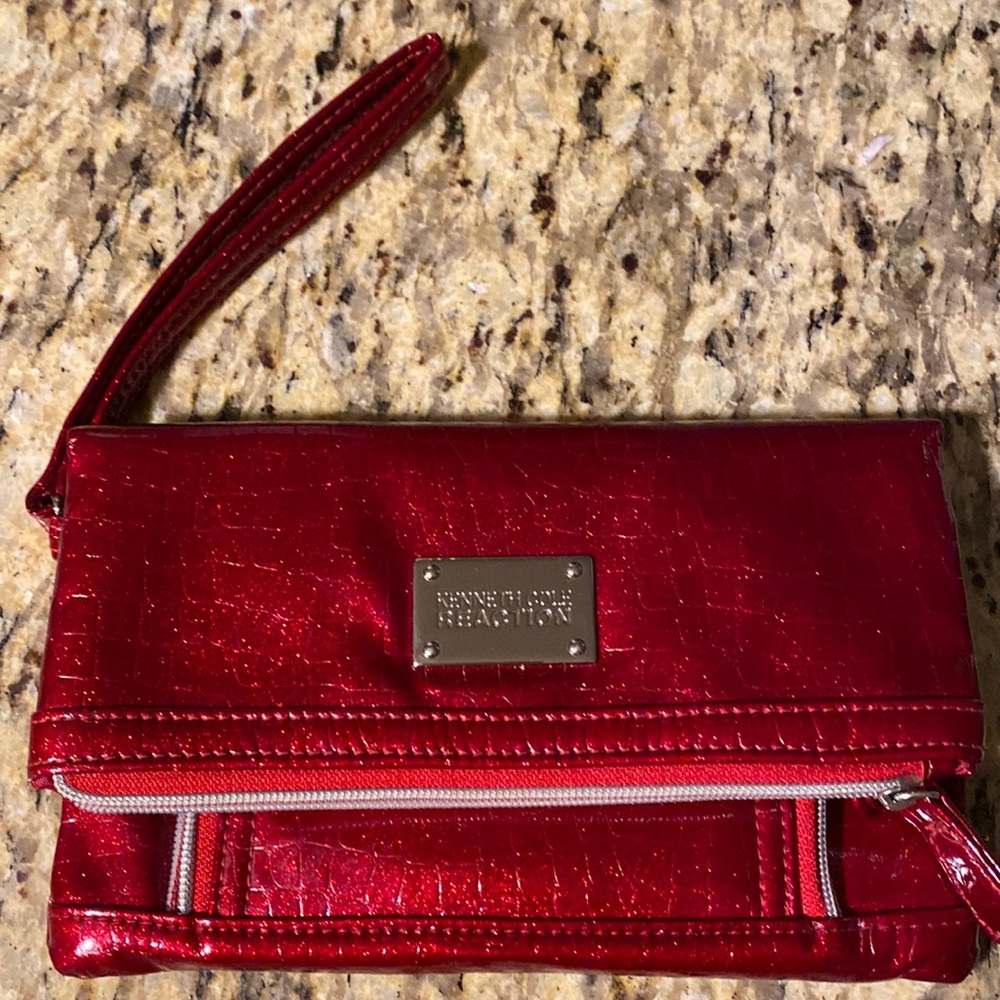 Kenneth Cole sparkling red clutch